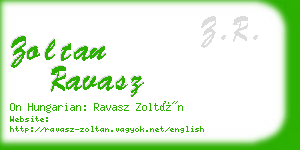 zoltan ravasz business card
